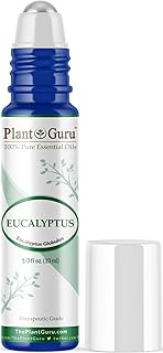Eucalyptus Essential Oil Roll On 10 ml 100% Pure Pre-Diluted Therapeutic For Sinus And Allergies Relief. Aids Colds, Nasal Chest Congestion