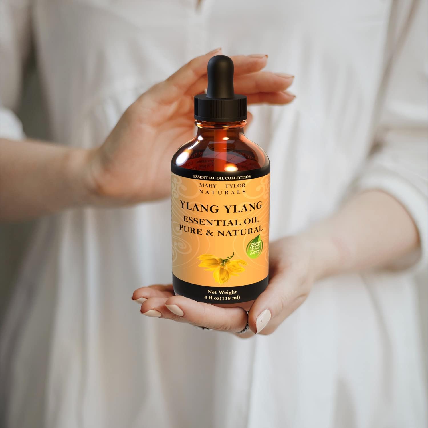 Ylang Ylang Essential Oil (4 oz), Premium Therapeutic Grade, 100% Pure and Natural, Perfect for Aromatherapy and Much More by Mary Tylor Naturals
