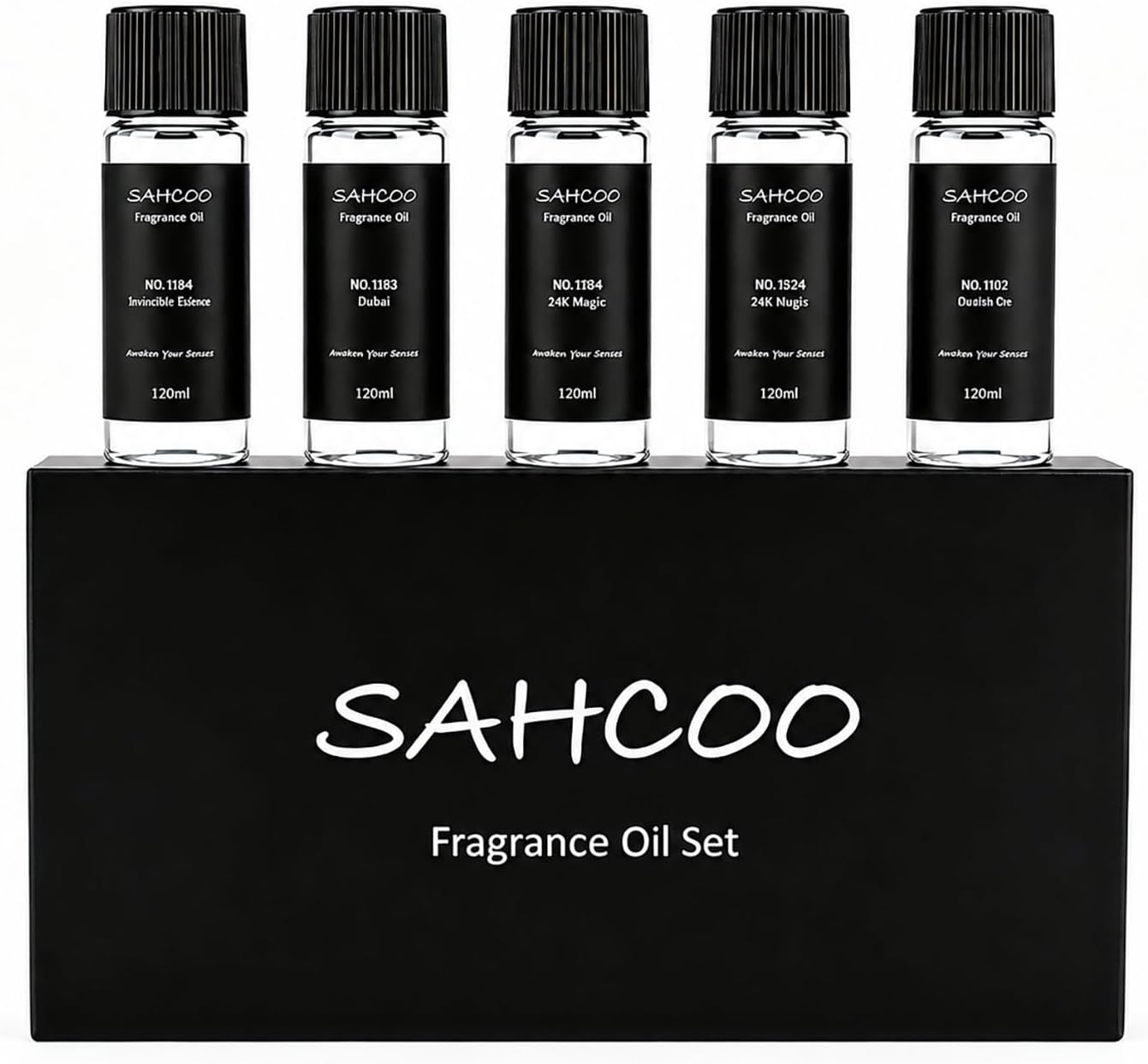 Hotel Diffuser Oil Set Inspired by 5-Star Hotel Scent, Most Popular Fragrance Oil 120ml, Natural Aromatherapy Oils for Cars & Home Products, Room Sprays (5 scents Set)