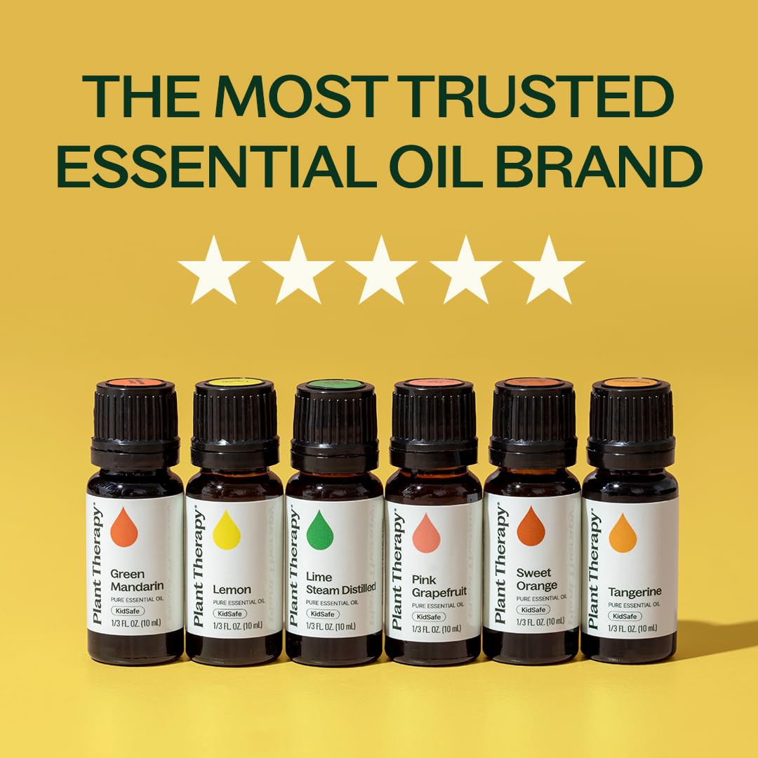Plant Therapy Fruit Essential Oil Set - Grapefruit, Tangerine, Lemon, Mandarin, Lime, Orange Sweet Essential Oils, 100% Pure, Undiluted, for Diffusers & DIYs, 10 mL (1/3 oz) Each