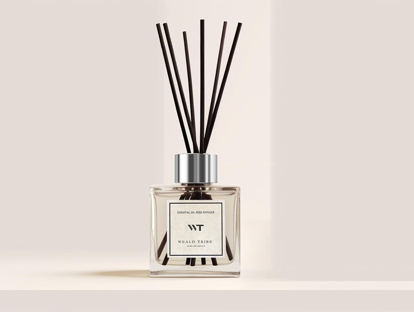 WEALD TRIBE Flower Reed Diffuser Set Lemongrass Scent for Bathroom Air Fresheners Accessories, Oil Diffuser Stick | 5.1 fl oz Home Fragrance with Sticks Defusers | House Bedroom Office Shelf Decor