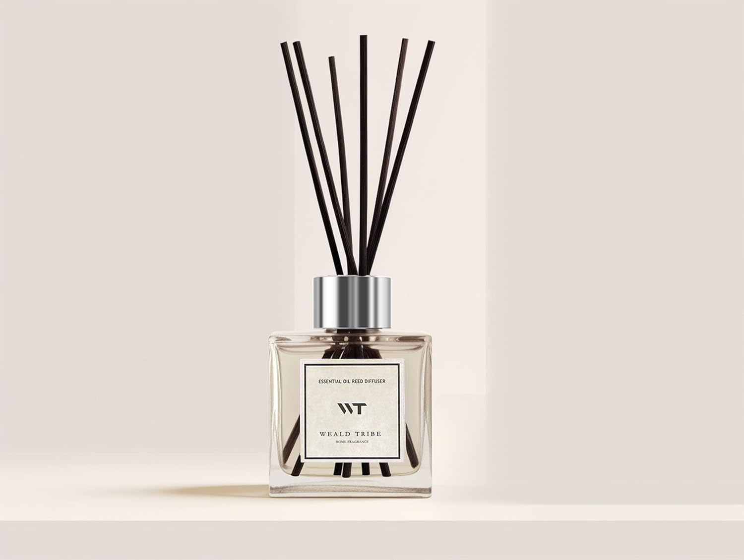 WEALD TRIBE Flower Reed Diffuser Set Lemongrass Scent for Bathroom Air Fresheners Accessories, Oil Diffuser Stick | 5.1 fl oz Home Fragrance with Sticks Defusers | House Bedroom Office Shelf Decor