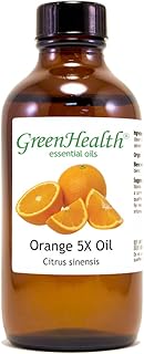 GreenHealth Orange 5 Fold - 4 fl oz (118 ml) Glass Bottle with Cap - 100% Pure Essential Oil