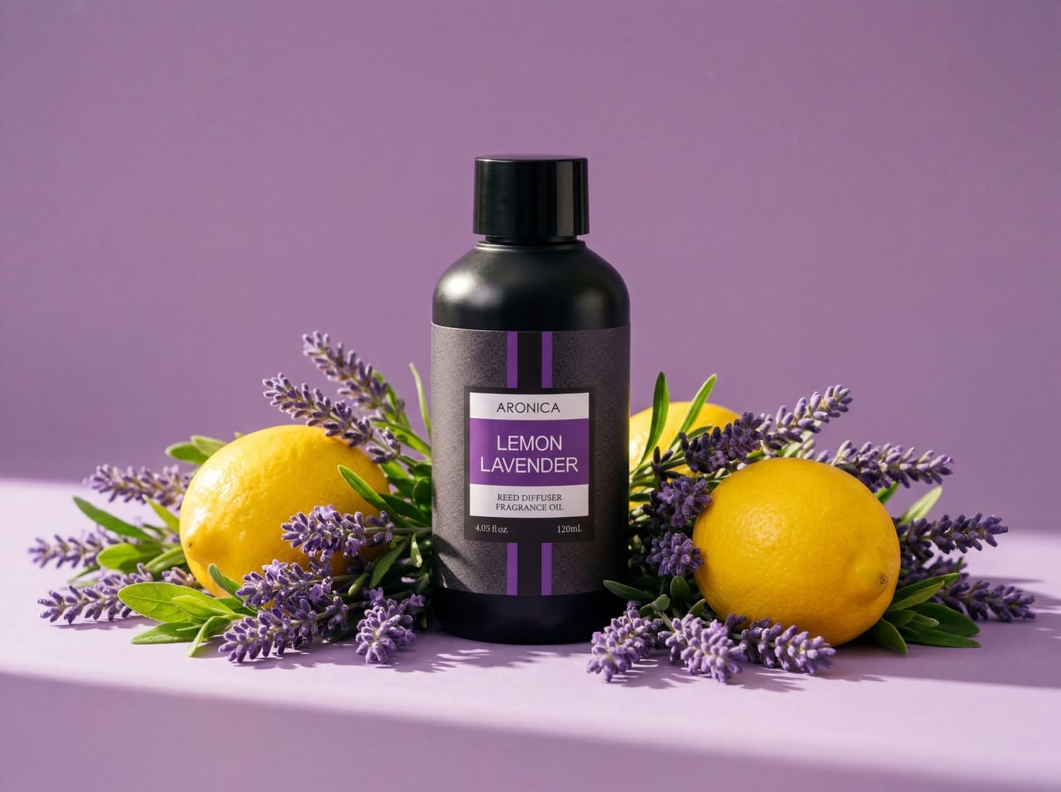 Aronica Lemon Lavender Essential Oil, Diffuser Oil Refills Scents for Home, Refill Essential Oil Bottle, Organic Air Fresheners for Home, Infused Oil Refill