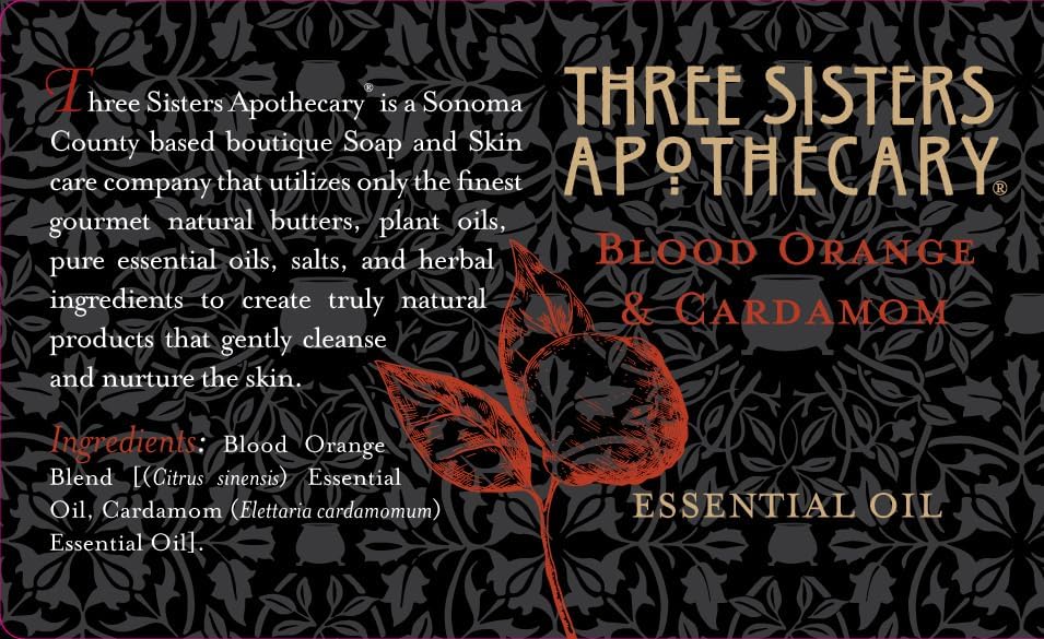 Three Sisters Apothecary Essential Oil 1 oz. (Blood Orange and Cardamom)