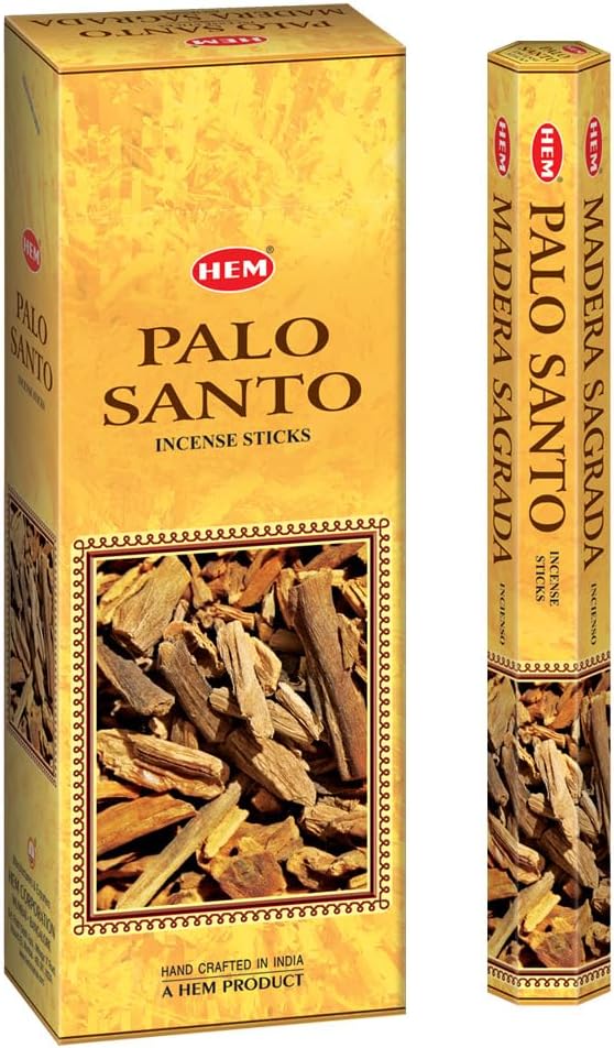 HEM Palo Santo Incense Sticks – (120 Sticks, 6 Boxes Inside) - 9 Inches Long,| Aromatherapy | Long-Lasting Relaxation & Meditation | Calming & Cleansing Incense for Home, Yoga & Spiritual Use. | Suitable for home fragrance and incense use.