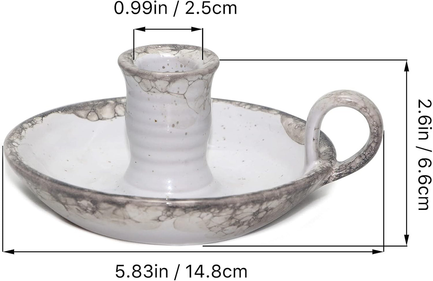 Candle Holder Ceramic Candlestick Holder, Candlelight Stand for Spell Candles, Taper Candles, and Incense, Halloween Christmas Dining Room Home Decoration Display
