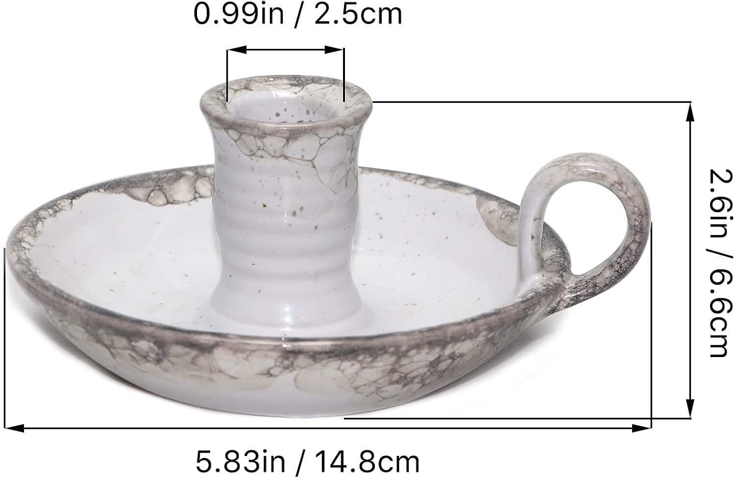 Candle Holder Ceramic Candlestick Holder, Candlelight Stand for Spell Candles, Taper Candles, and Incense, Halloween Christmas Dining Room Home Decoration Display