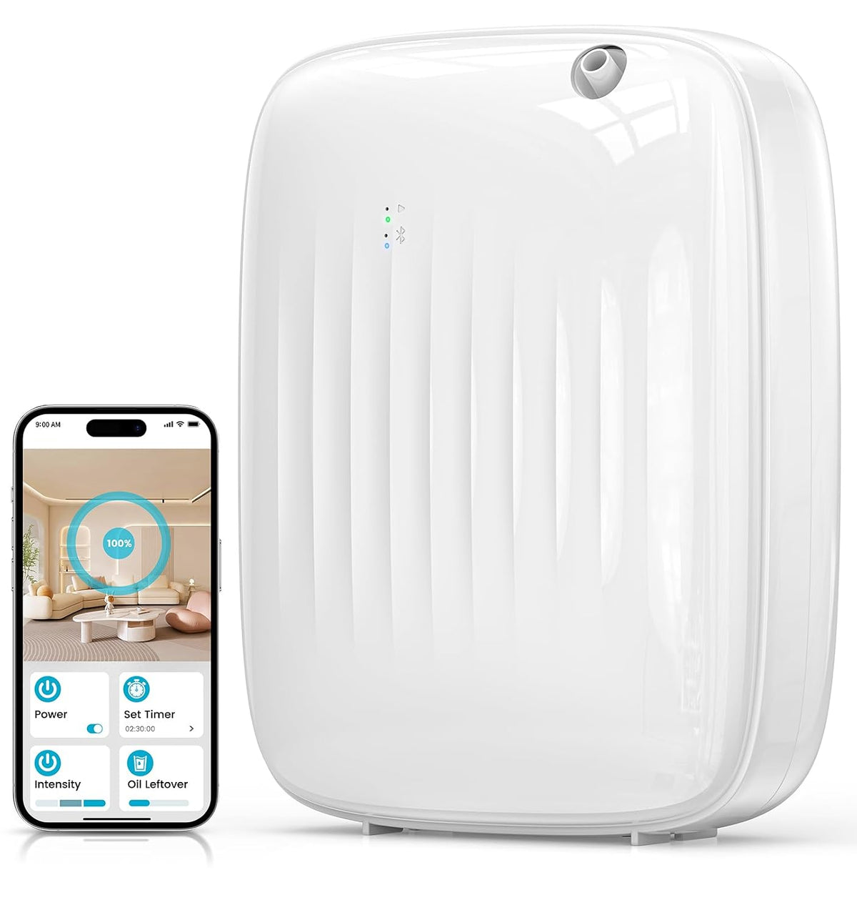 Ziweo Waterless Essential Oil Diffuser - Whole-Home Scent Cold Air Diffuser Up to 3000sq.ft for Large Home Office Hotel
