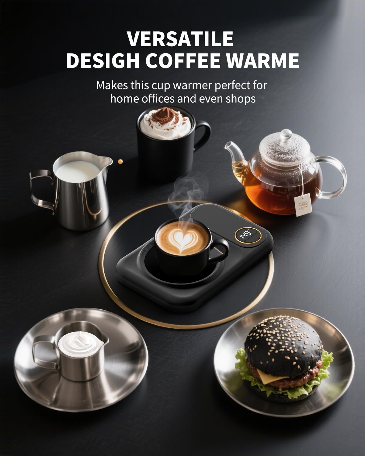 Coffee Mug Warmer, 3-Temp Settings USB Coffee Mug Warmer, 113℉/131℉/149℉ Plug in USB Candle Warmer Beverage for Coffee, Cocoa, Tea, Candle, Gift for Women Man Coffee Lover