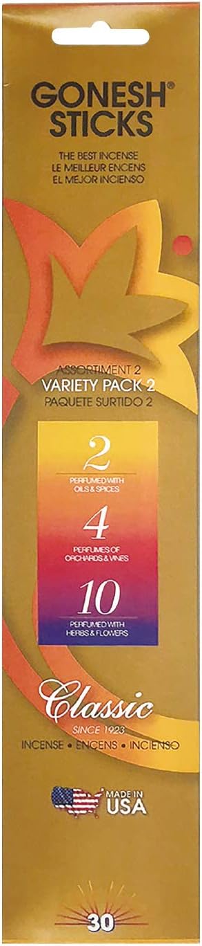 Gonesh GOSTV2 Classic Variety 2 (2,4,10) Incense Sticks