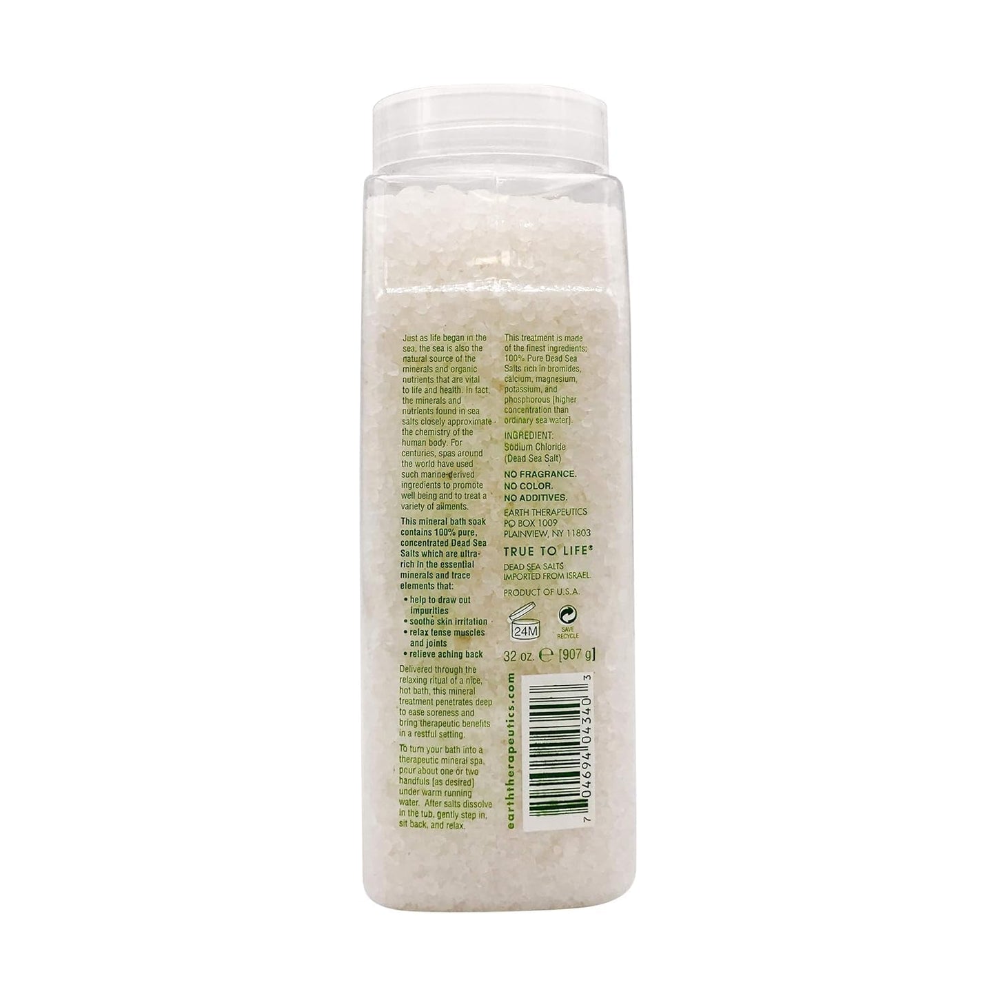 Earth Therapeutics Dead Sea Salt Mineral Bath, 32 Ounce