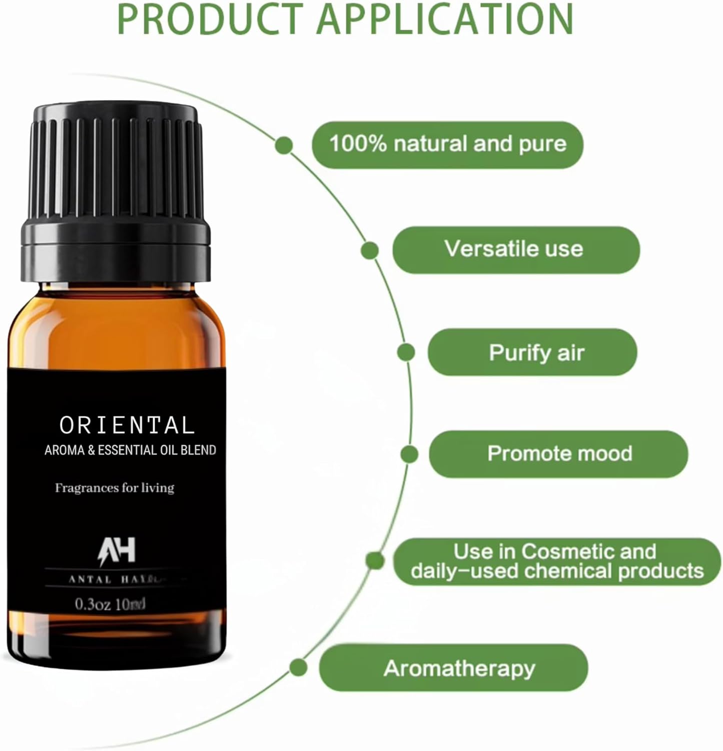 Hotel Diffuser Oil Oriental 10ml – Inspired by One&Only The Palm Dubai – Jasmine, Cedarwood, Musk – Hotel Scent Oil for Diffusers – Aromatherapy Fragrance for Home & Office
