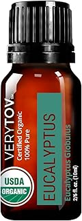 Premium USDA Organic Eucalyptus Essential Oil - 100% Pure Natural Undiluted, for Aromatherapy Diffuser, 10ml