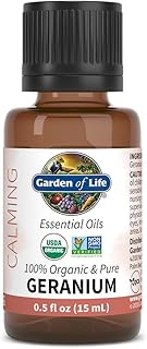 Garden of Life Essential Oil, Geranium 0.5 fl oz (15 mL), 100% USDA Organic & Pure, Clean, Undiluted & Non-GMO, for Diffuser, Aromatherapy, Meditation - Balance, Relaxation, Calming, Floral, Aromatic