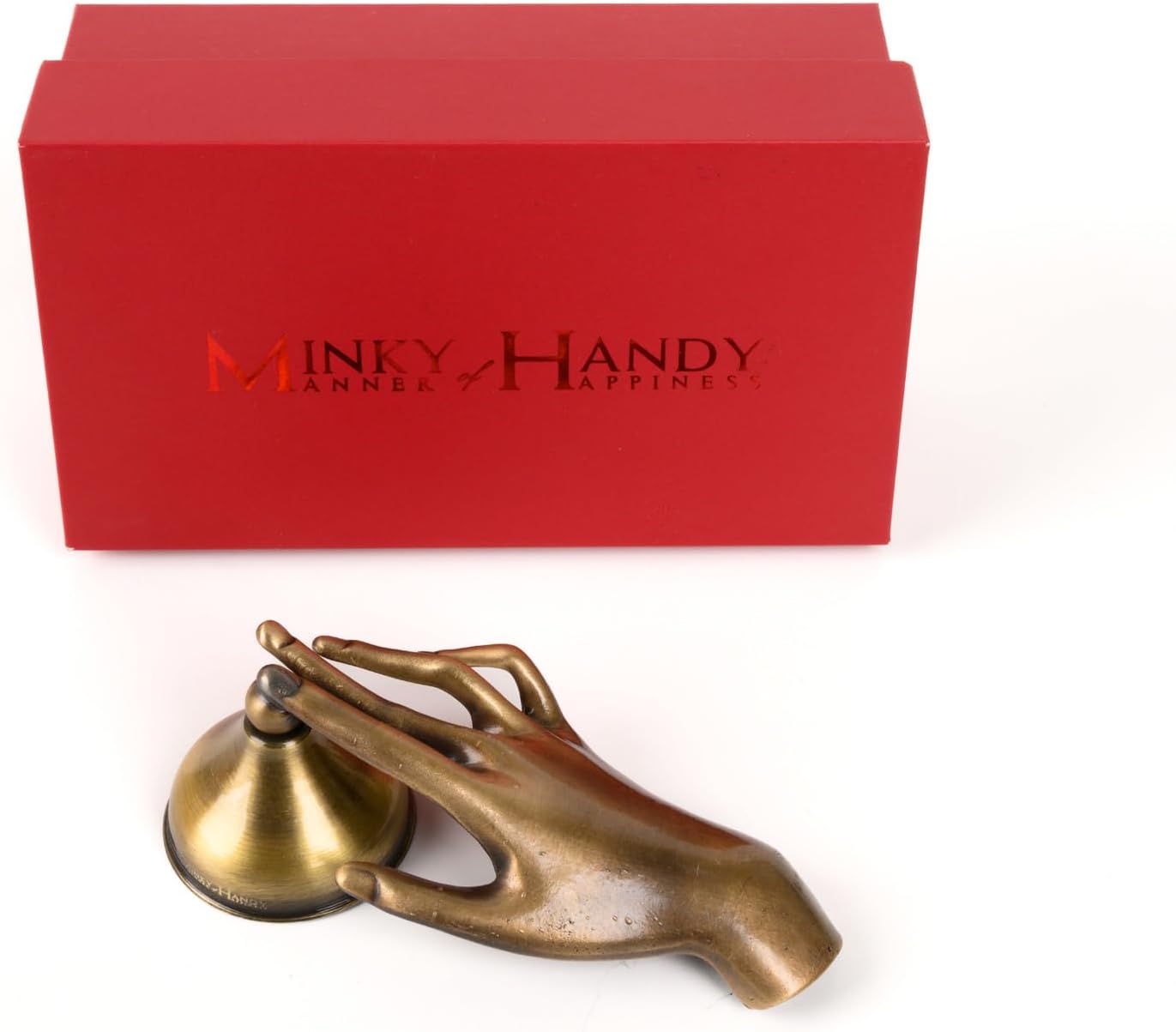 Elegant Hand-Shaped Brass Candle Snuffer, Small Bell Extinguisher, Decorative Accessory for Home Décor (Antique)