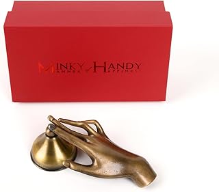 Elegant Hand-Shaped Brass Candle Snuffer, Small Bell Extinguisher, Decorative Accessory for Home Décor (Antique)