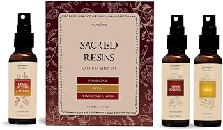 Sacred Mist Gift Set by Aromafume | 3x50ml Natural & non-toxic Air Freshener Sprays for Home, Fabric & Linen Mist | Ideal for deep relaxation, spirituality & rituals