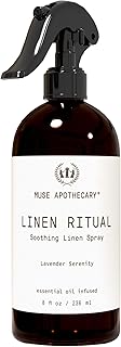 Muse Apothecary Linen Ritual - Aromatic, Soothing, and Relaxing Linen Spray for Bedding, Laundry and Fabric Spray Freshener - Infused with Aromatherapy Essential Oils - Lavender Serenity