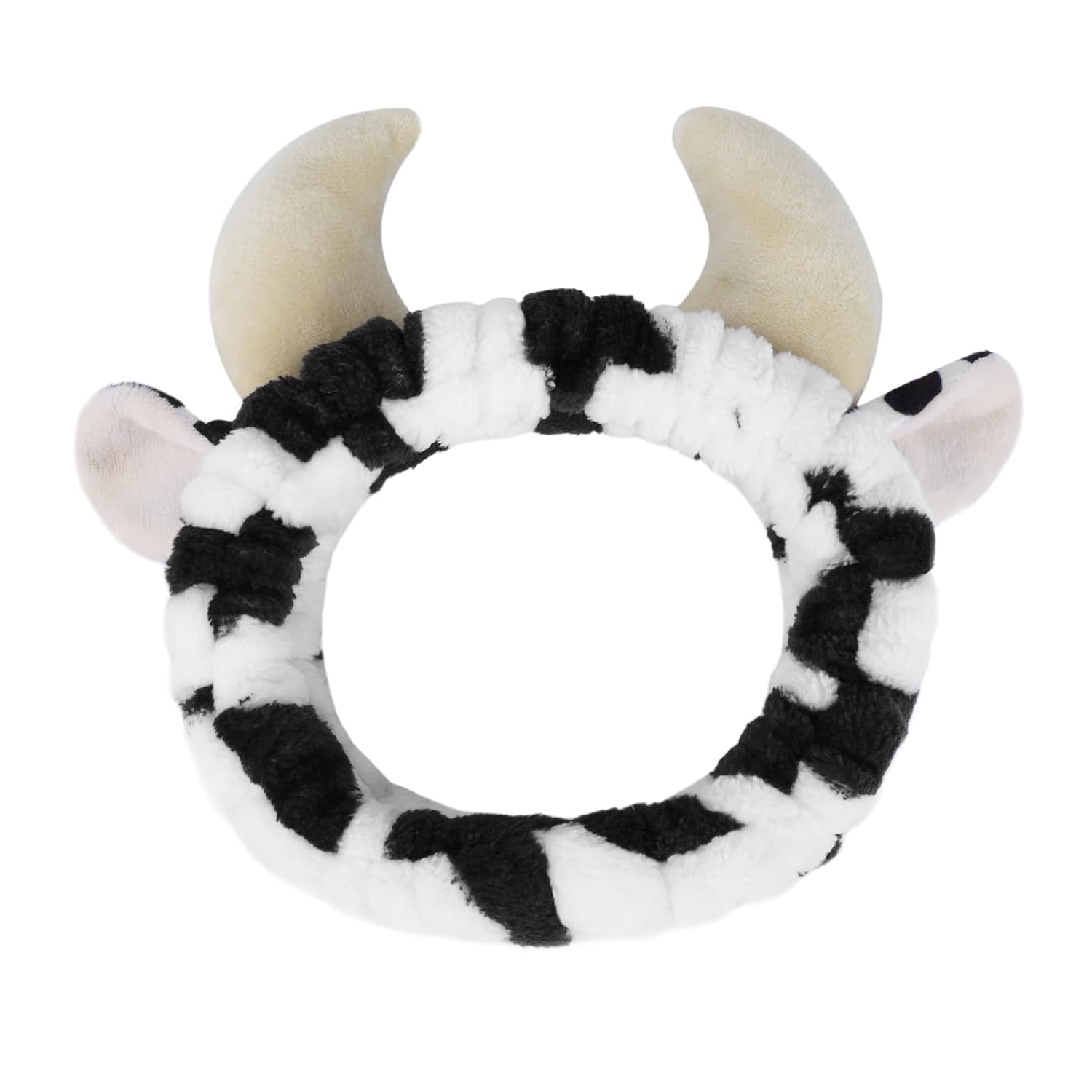 Facial Spa Headband Cosmetic Makeup Skincare Headband for Washing Face Makeup (Cow)