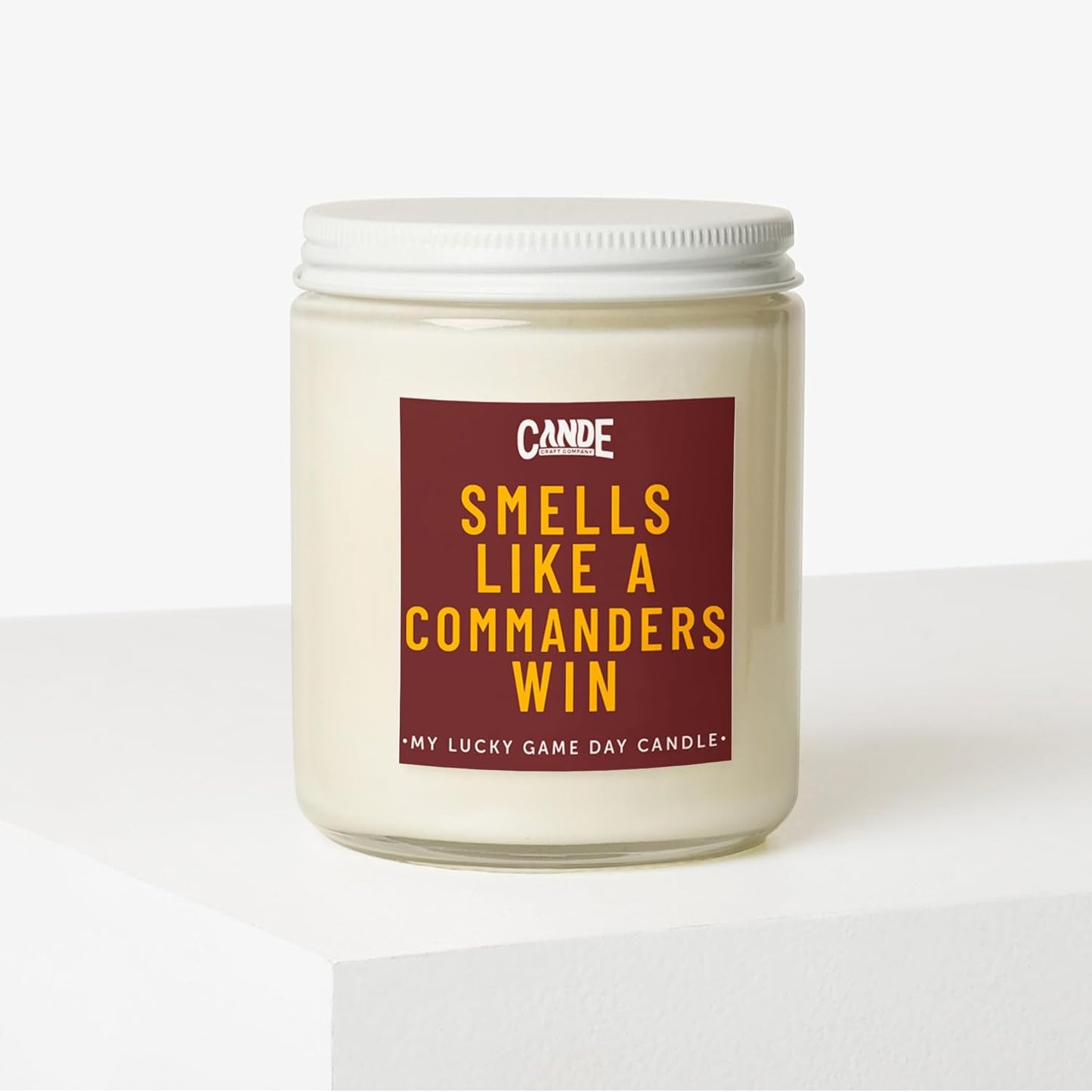 Smells Like a Commanders Win Candle – Commanders Football Inspired Scented Candle – Bourbon Vanilla Fragrance – Hand-Poured Soy Wax – Gift for Commanders Fans, Home Decor, Man Cave, Game Day Essential