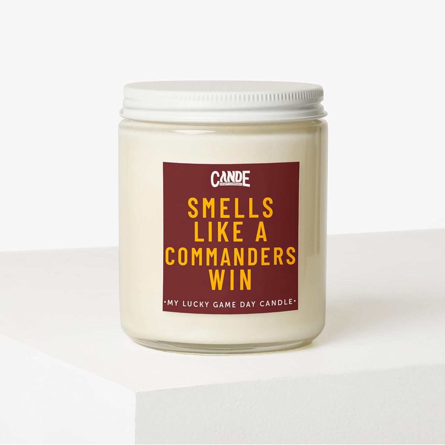 Smells Like a Commanders Win Candle – Commanders Football Inspired Scented Candle – Bourbon Vanilla Fragrance – Hand-Poured Soy Wax – Gift for Commanders Fans, Home Decor, Man Cave, Game Day Essential