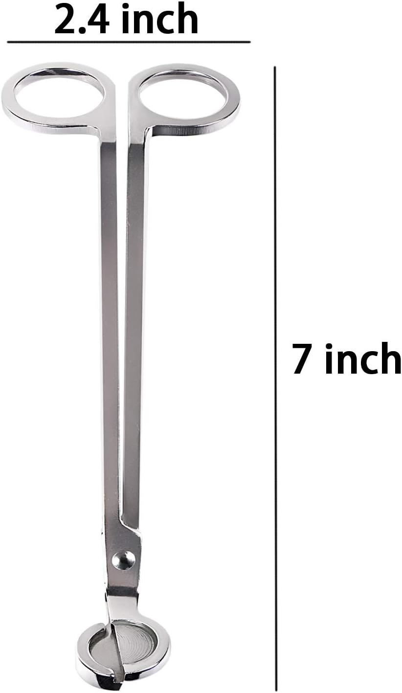 EVERMARKET Candle Wick Trimmer, Polished Stainless Steel Wick Clipper Cutter - Reaches Deep Into Candles to Cut Spent Wicks, Allow Cleaner Burn and Prevent Soot Buildup