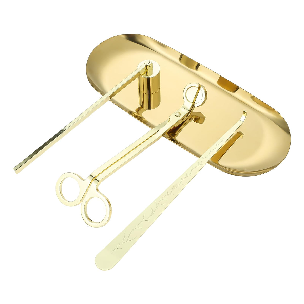 4 in 1 Candle Accessory Set with Storage Tray Plate