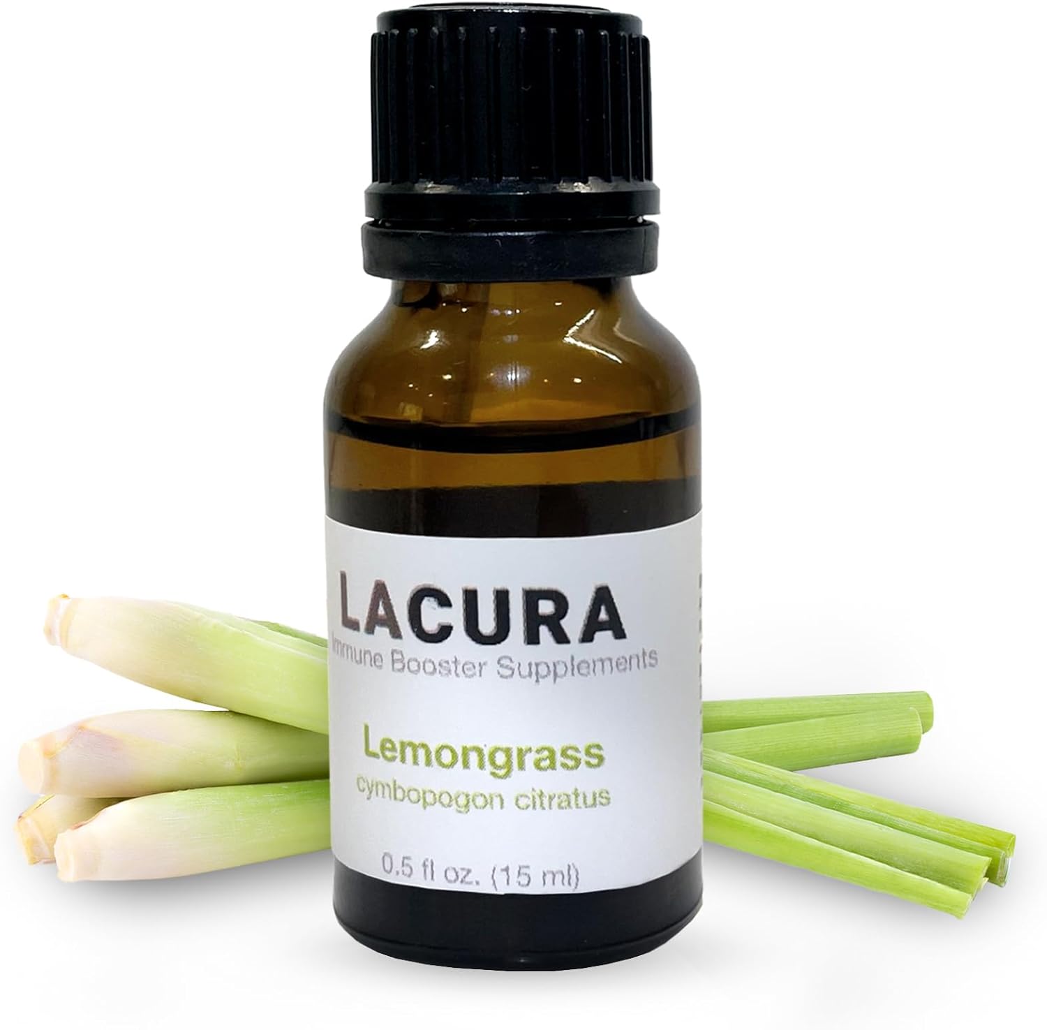 Lacura Pure Lemongrass Essential Oil for Diffuser & Skin Care - Natural Aromatherapy Oil for Massage, Cleansing & Stress Relief - Undiluted Plant Extract for Home & Body Wellness - 15mL