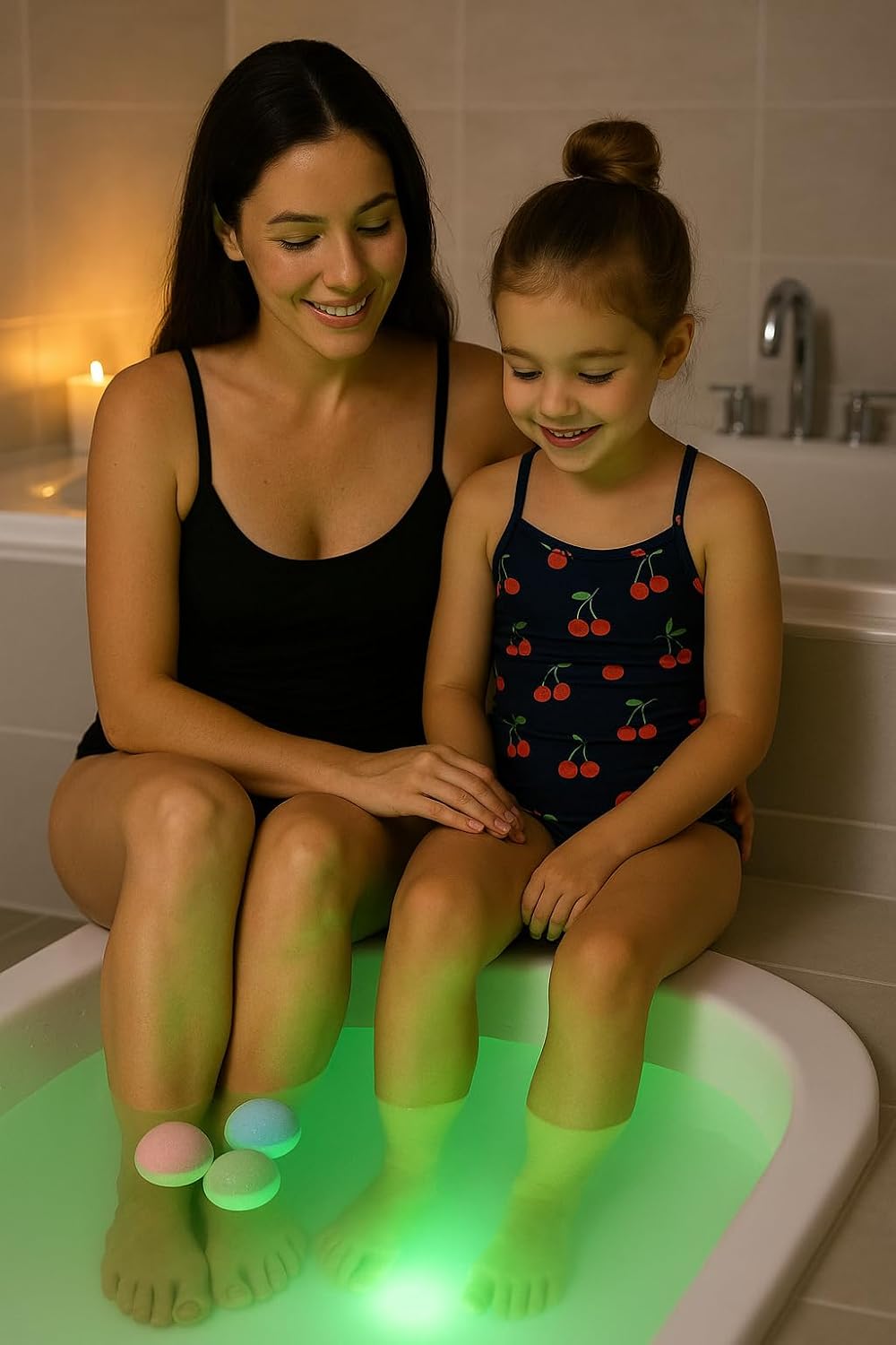 Light Up Glow Bath Bombs with Surprise Inside – Large 3-Pack Gift Set with Essential Oils & Relaxing, Skin-Moisturizing Spa Gifts for Women