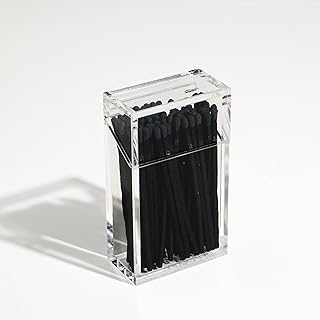 GLINT Design Luxe Acrylic Case Holder for 4" Safety Matches (Black / Black)