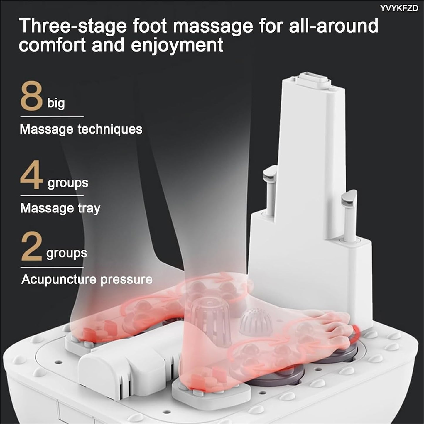 Foot Spa Bath Massager with Heat， Portable Foot Bath Basin Soak Tub with Heat Red Light Temperature Control Bubbles(C)