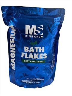 Magnesium Bath Flakes 1.65 lb – Natural Magnesium Chloride Foot & Body Soak, Better Absorption Than Epsom Salt, Relaxation, Muscle Comfort & Skin Hydration Support