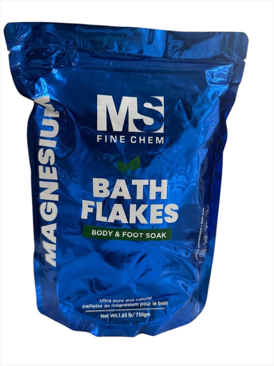 Magnesium Bath Flakes 1.65 lb – Natural Magnesium Chloride Foot & Body Soak, Better Absorption Than Epsom Salt, Relaxation, Muscle Comfort & Skin Hydration Support