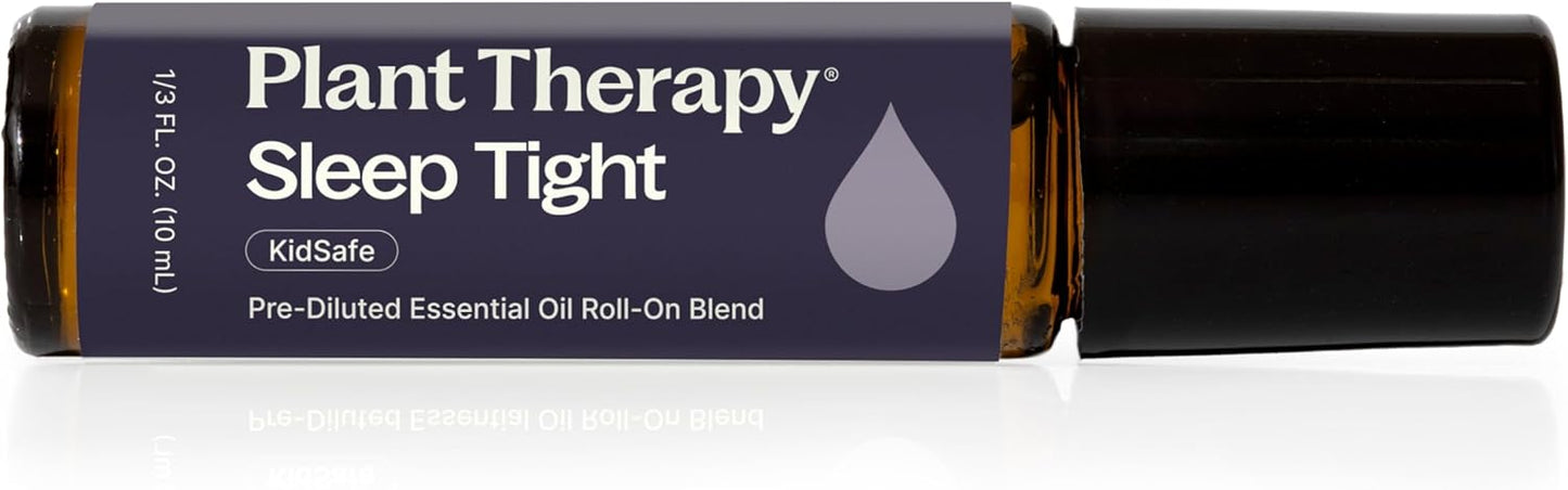 Plant Therapy Sleep Tight Essential Oil Blend 10 mL (1/3 oz) Pre-Diluted Roll-On 100% Pure, Natural Aromatherapy for Deep and Relaxation