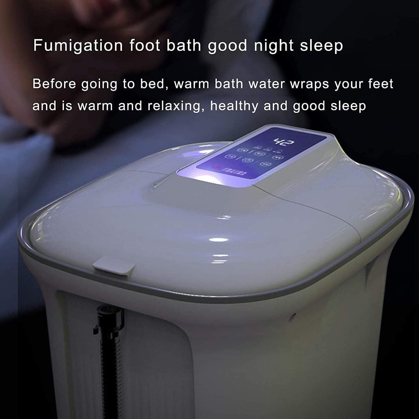Foot Spa Bath Massager with Heat Bubble Jets with Acupressure Massage Nodes Digital Adjustable Temperature Control