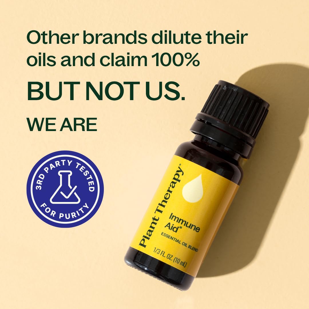 Plant Therapy Immune Aid Essential Oil Blend 10 mL (1/3 oz) 100% Pure, Undiluted, Natural Aromatherapy, Natural Immune Support, Fresh Scent