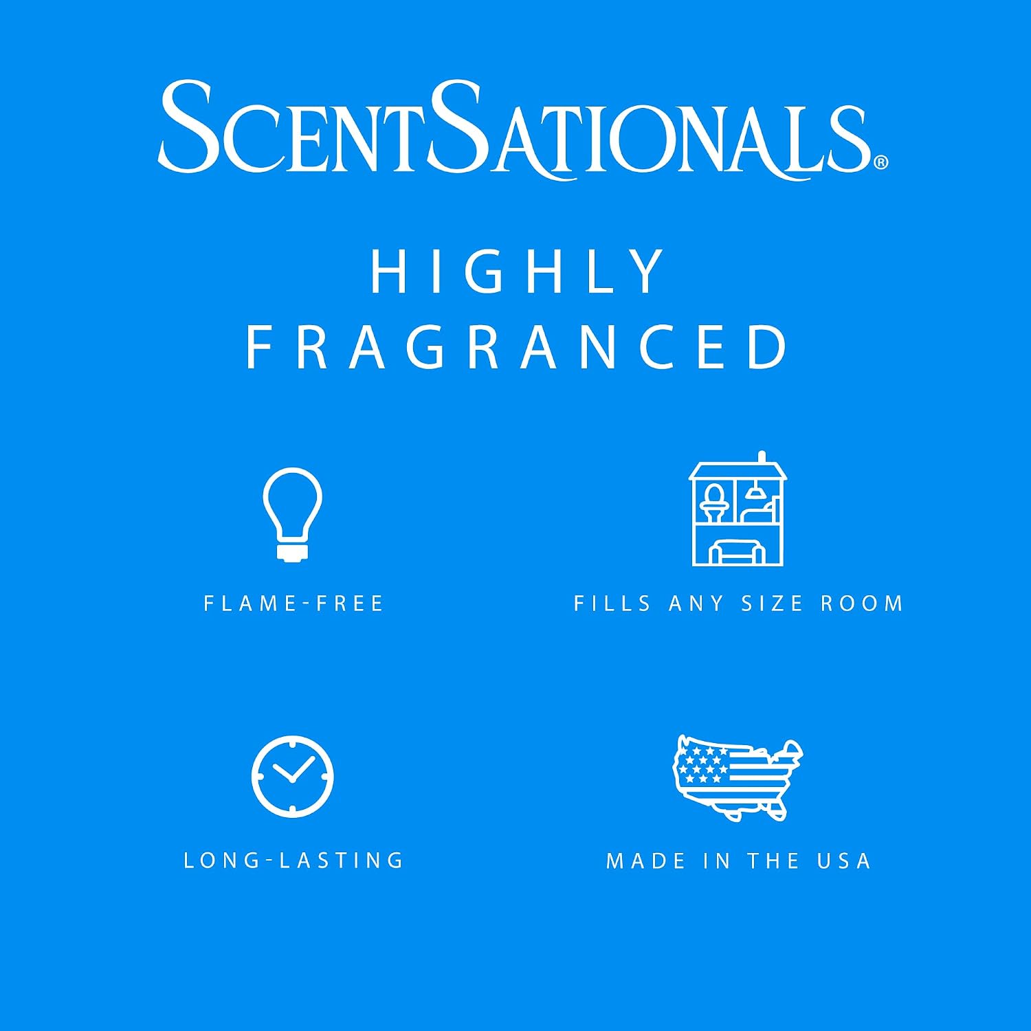ScentSationals Caribbean Clouds Scented Wax Melts - Sea Salt, Fresh Air, & Tropical Fruits, 10oz (24 Cubes)