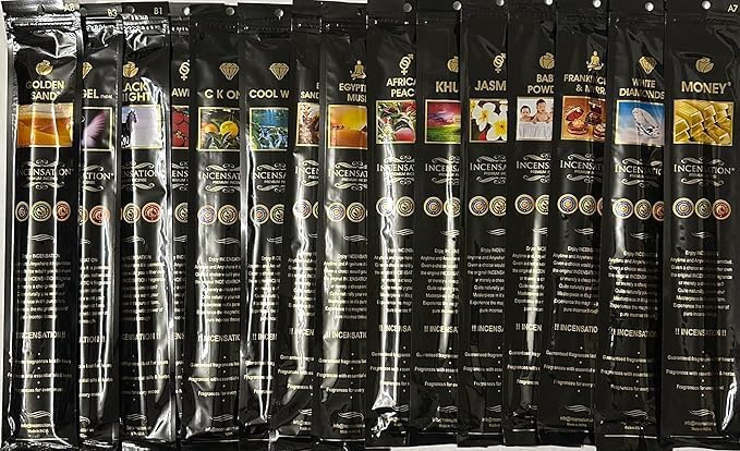 Incensation Premium Assorted Incense Sticks, 11 Inches Long, 240 Count Pack, 20 Fragrances