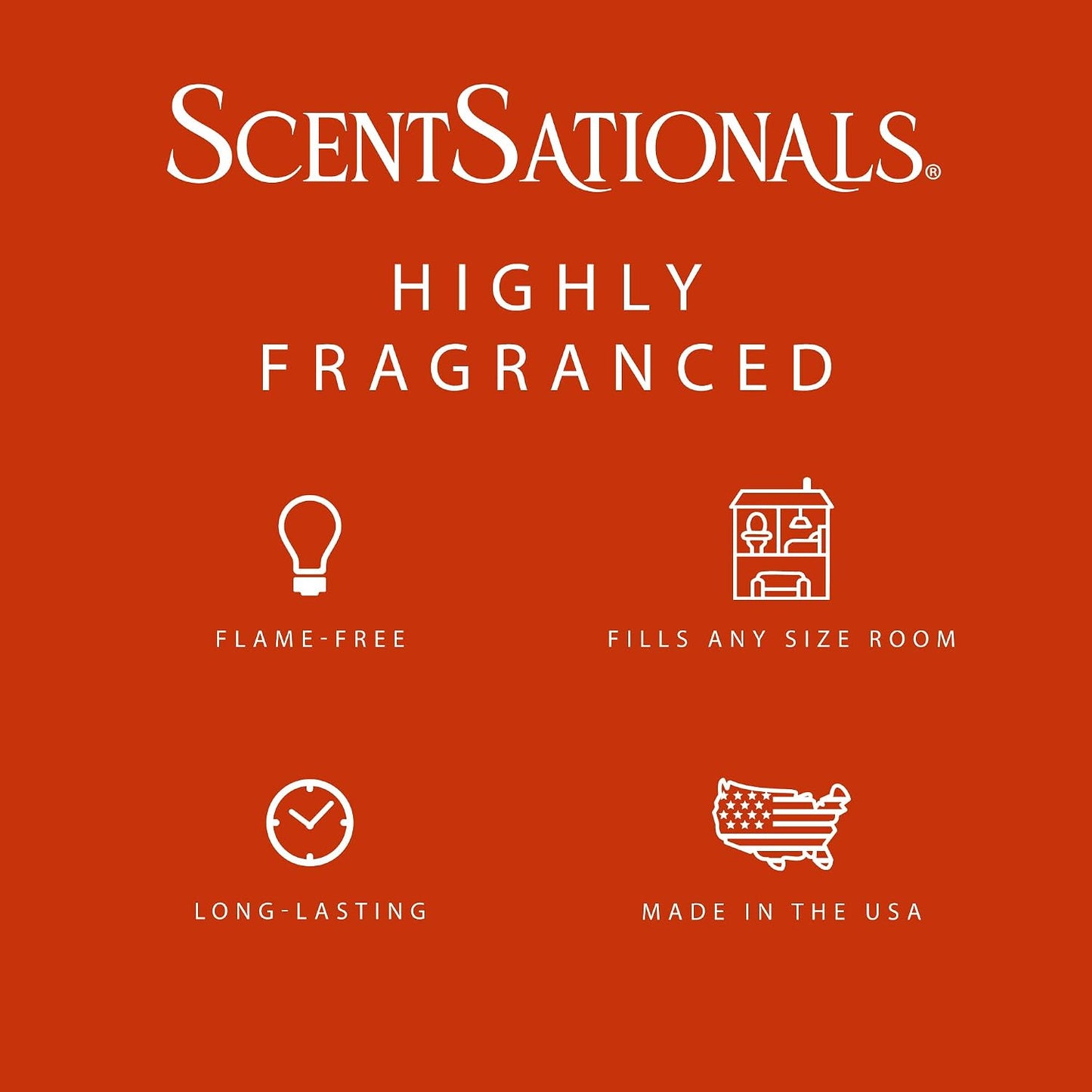 ScentSationals Molten Orange Scented Wax Melts - Sweet Oranges, Clementine, & Lemon Zest, 10oz (24 Cubes)