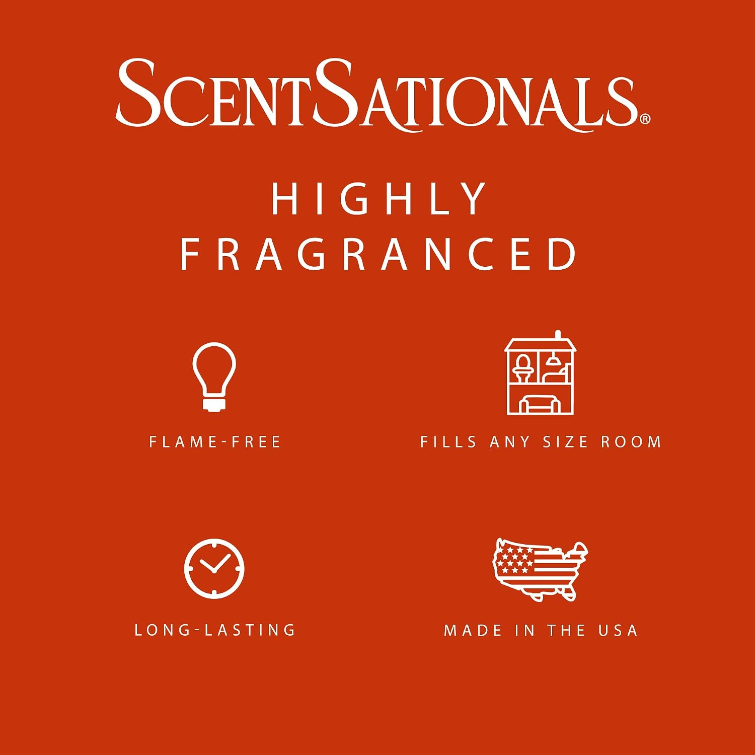ScentSationals Molten Orange Scented Wax Melts - Sweet Oranges, Clementine, & Lemon Zest, 10oz (24 Cubes)