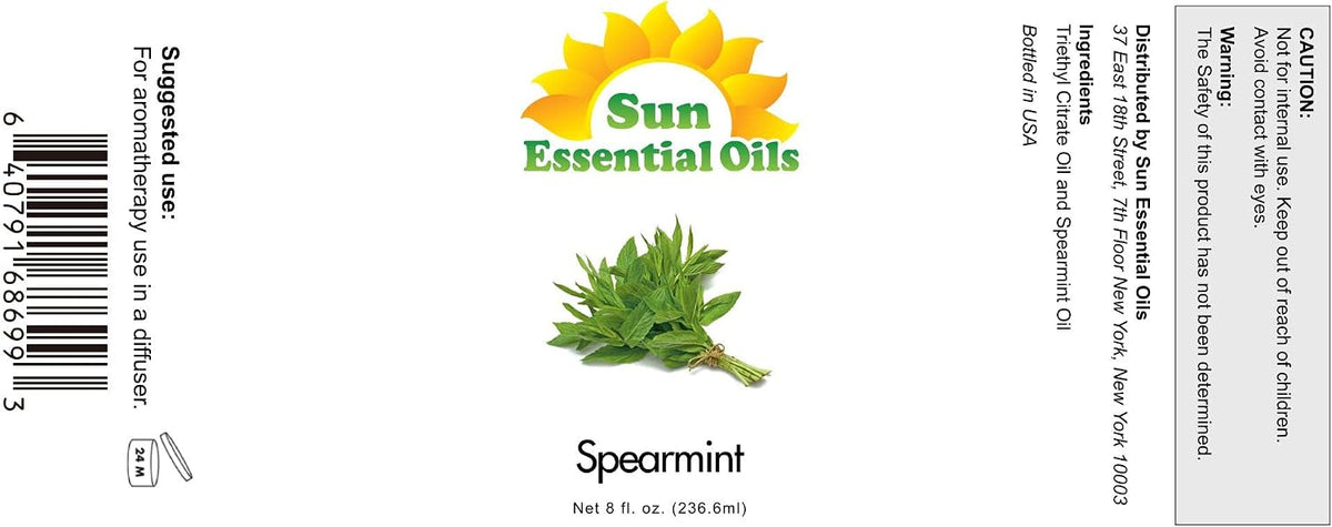 Sun Essential Oils Spearmint Essential Oil 8 oz