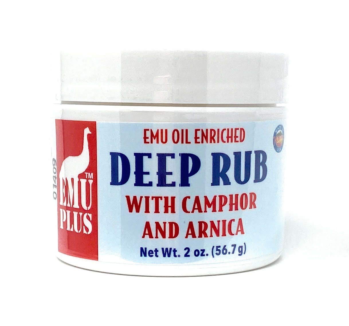 Montana Emu Ranch - EMUPlus Deep Rub with Camphor and Arnica 2 Ounce Jar - Made with 100% Pure Emu Oil - Formulated for Older, Active Athletes