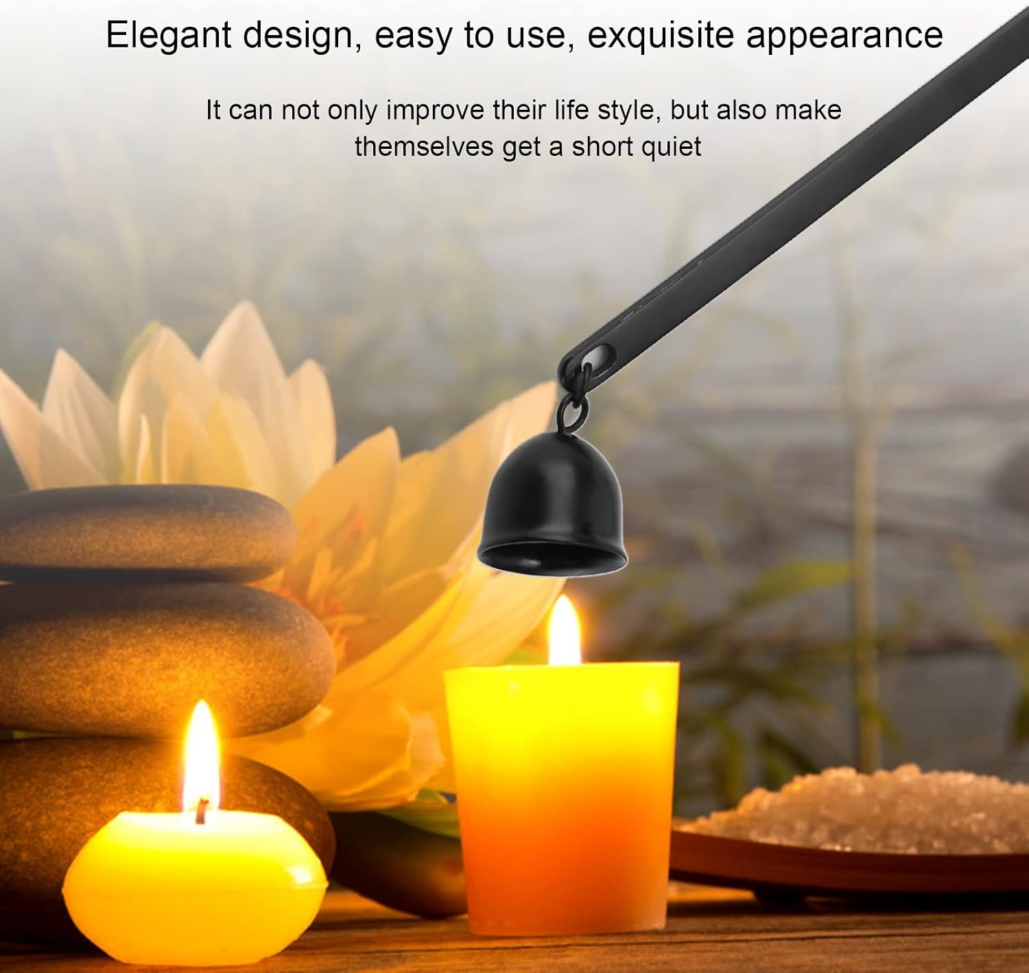 Candle Tool Set, Candle Wick Trimmer and Extinguisher with Elegant Design, Stainless Steel Aromatherapy Candle Accessories for Safe Burning and Clean Trimming, Gift for Candle Love