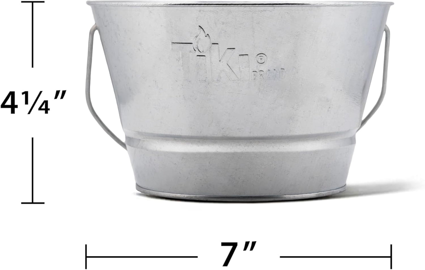 TIKI Citronella Candle 28-Ounce – Triple Wick Metal Bucket with Lid (Silver) – Long-Lasting Outdoor Candle for Patio, Deck, Garden, Backyard & Camping