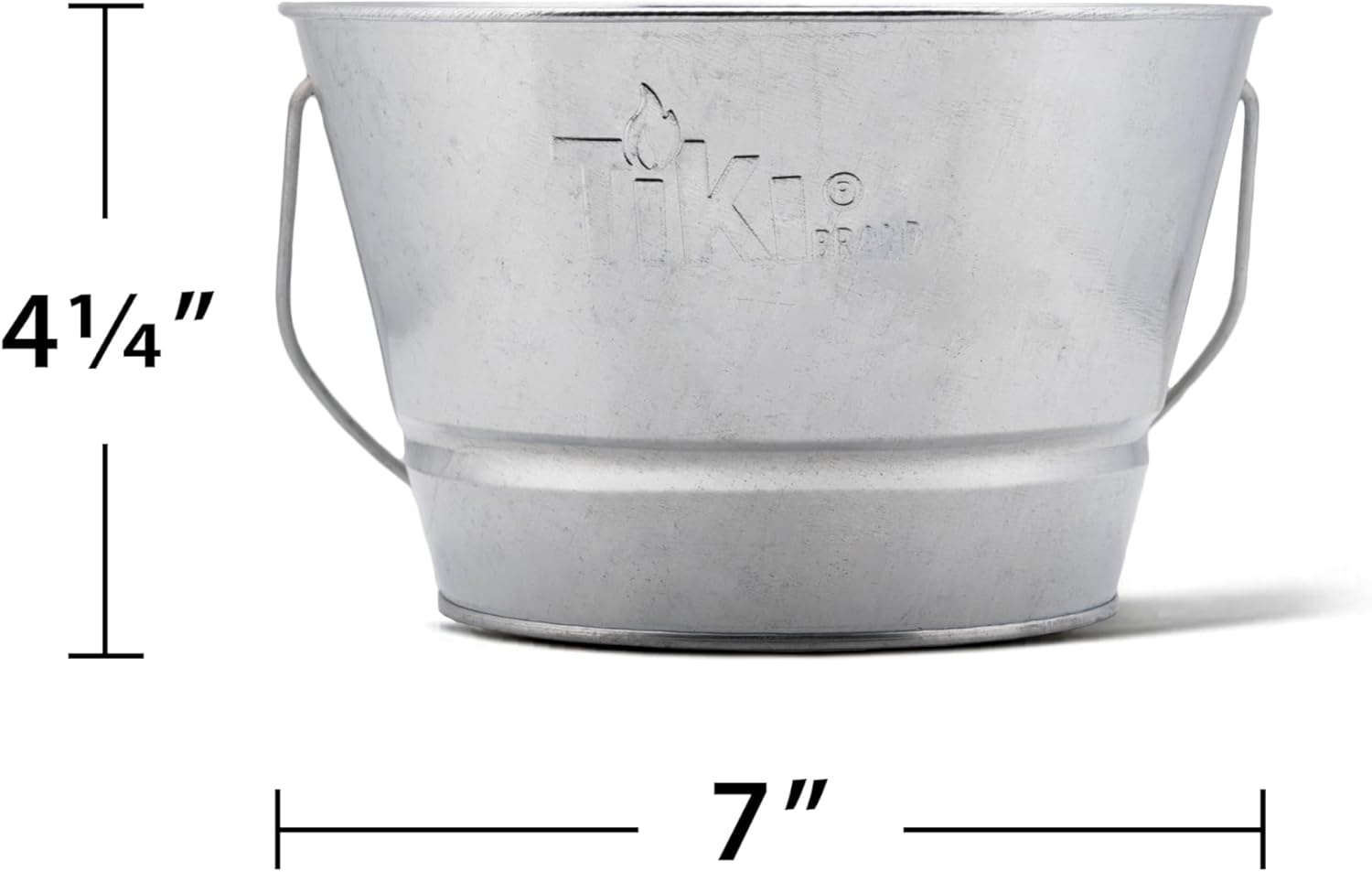 TIKI Citronella Candle 28-Ounce – Triple Wick Metal Bucket with Lid (Silver) – Long-Lasting Outdoor Candle for Patio, Deck, Garden, Backyard & Camping