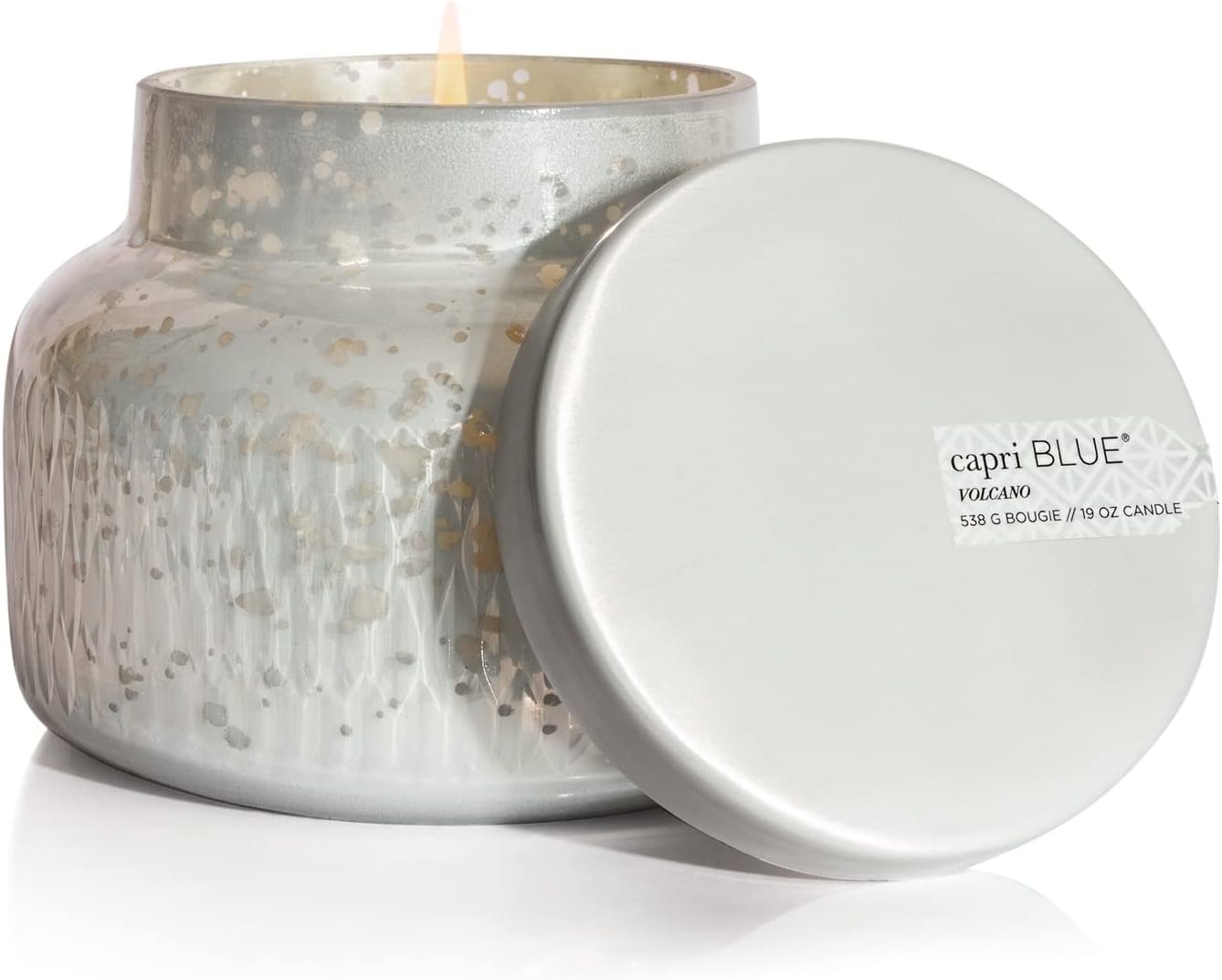 Capri Blue Holiday Mercury Jar Candle - Luxury Scented Candles for Home Decor - Long Lasting Soy Wax Blend- Decorative Jar for Holidays - Signature (Volcano, 19 oz)