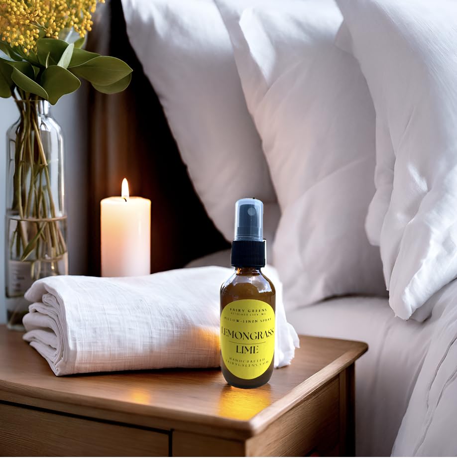 Lemongrass and Lime Pillow/Linen/Body Spray Lavender Farm in Ellicott City, MD | All Natural | 2oz Amber Bottle