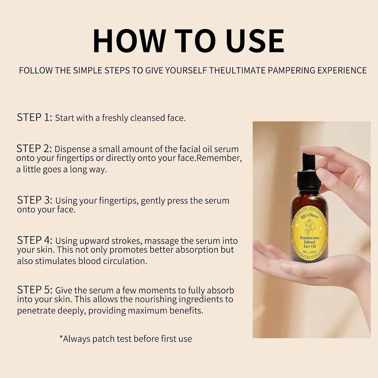 30 ML Frankincense Resin Oil for Face,Castor and Jojoba Oils Anti-Aging Facial Moisturizer Cold Pressed Serum.