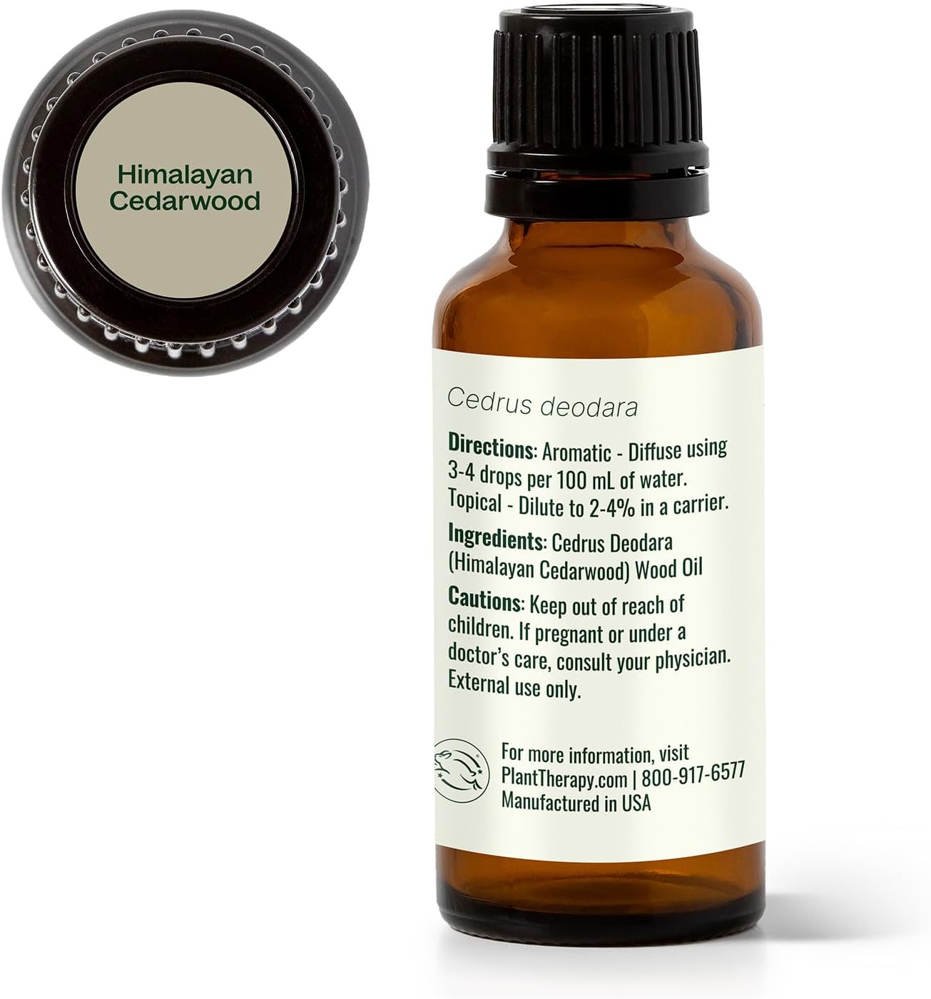 Plant Therapy Himalayan Cedarwood Essential Oil 30 mL (1 oz) 100% Pure, Undiluted, Refreshing Aromatherapy for Mental Focus and Clear